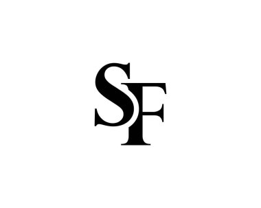 SF FS harf logo tasarım vektör şablonu