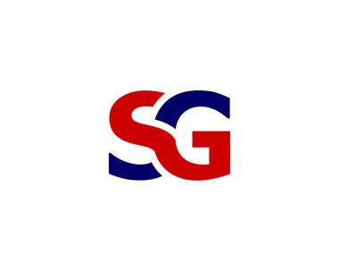 SG GS Letter logo tasarım vektör şablonu