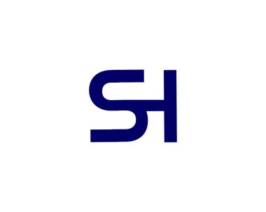 SH HS logo tasarım vektör şablonu