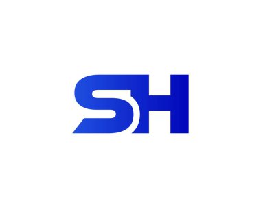 SH HS logo tasarım vektör şablonu