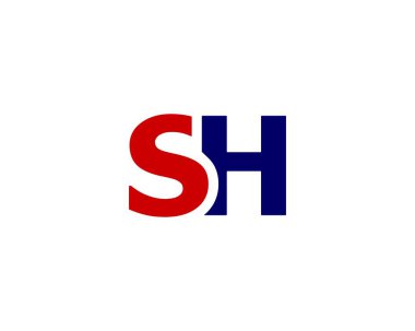 SH HS logo tasarım vektör şablonu