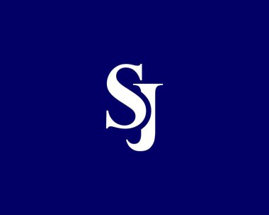 SJ JS harf logo tasarım vektör şablonu