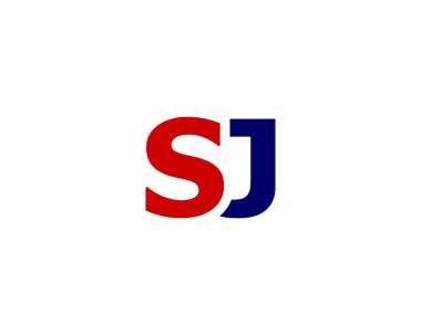 SJ JS harf logo tasarım vektör şablonu