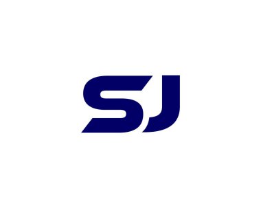 SJ JS harf logo tasarım vektör şablonu