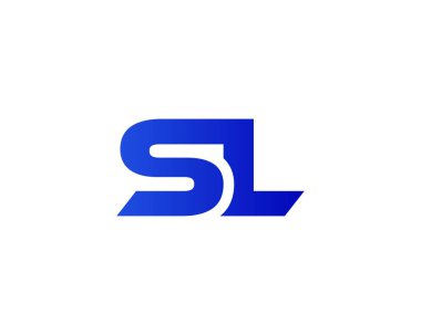 SL LS harf logo tasarım vektör şablonu
