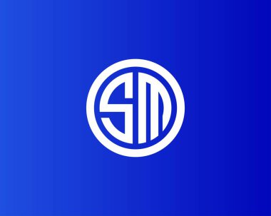 SM MS letter logo design vector template clipart