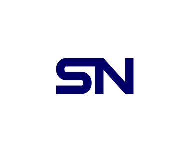 SN NS harf logo tasarım vektör şablonu
