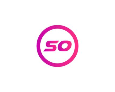 OS harfi logo tasarım vektör şablonu