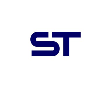 ST TS Letter logo tasarım vektör şablonu