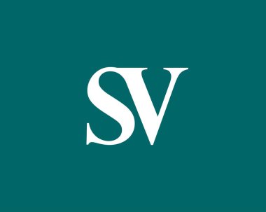 SV VS harf logo tasarım vektör şablonu
