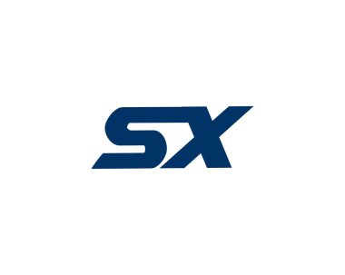 SX XS harf logo tasarım vektör şablonu