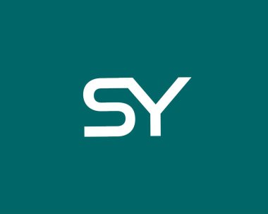 SY YS Letter logo tasarım vektör şablonu