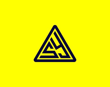 SY YS Letter logo tasarım vektör şablonu