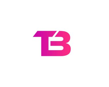 TB BT harf logo tasarım vektör şablonu
