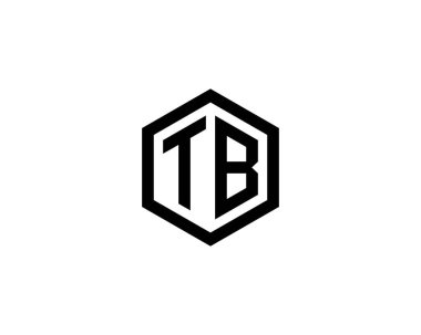 TB BT harf logo tasarım vektör şablonu