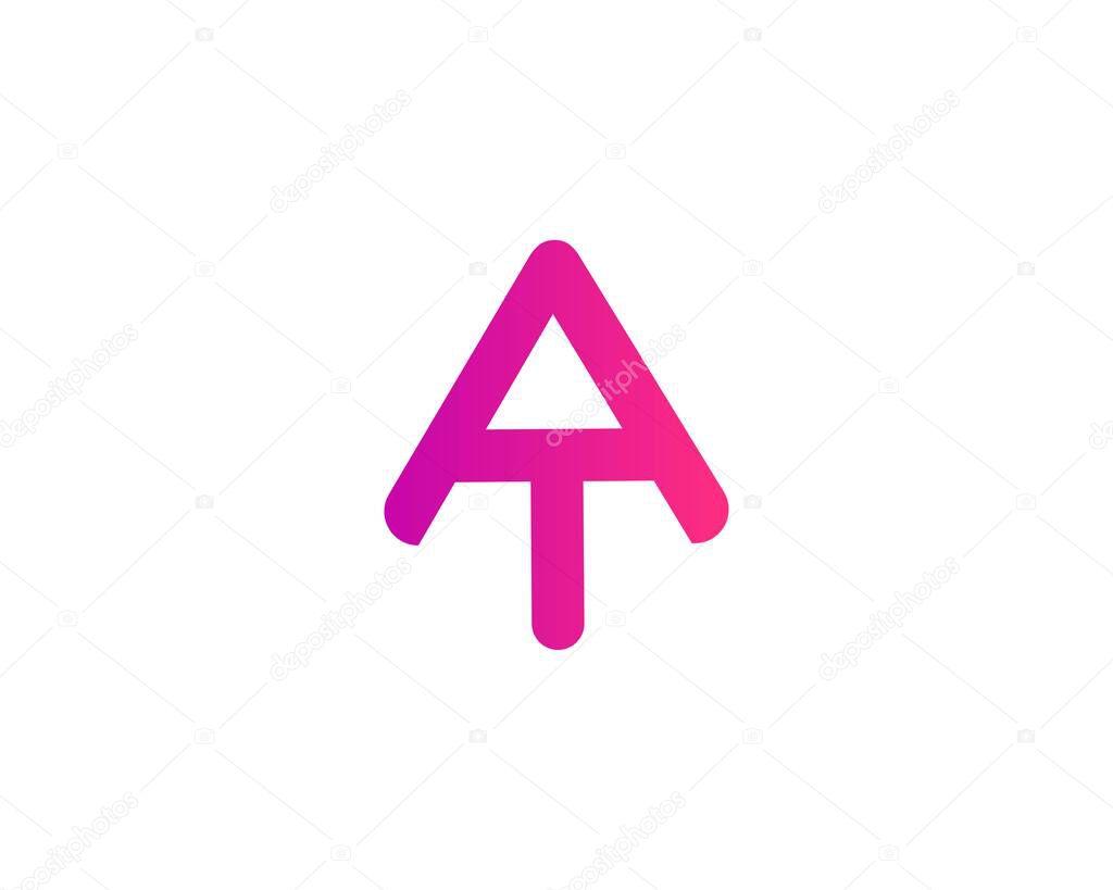 TA AT letter logo design vector template