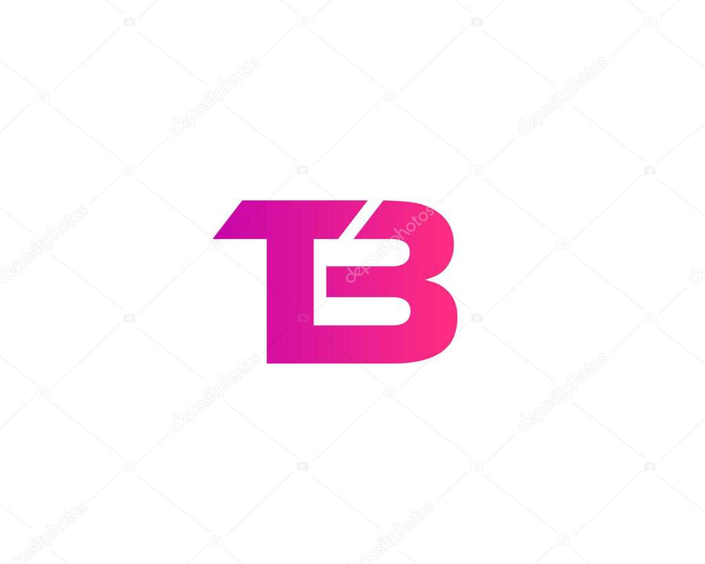 TB BT letter logo design vector template