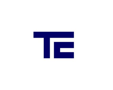 TE ET harfi logo tasarım vektör şablonu