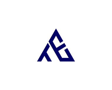 TE ET harfi logo tasarım vektör şablonu