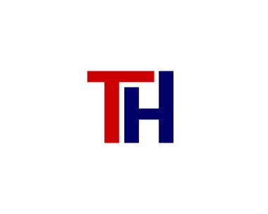 TH HT harf logo tasarım vektör şablonu