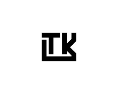 TK KT harf logo tasarım vektör şablonu