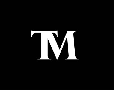 TM MT harf logo tasarım vektör şablonu