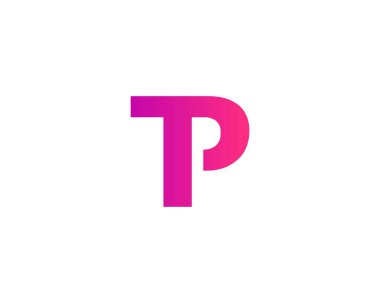 TP PT harf logo tasarım vektör şablonu