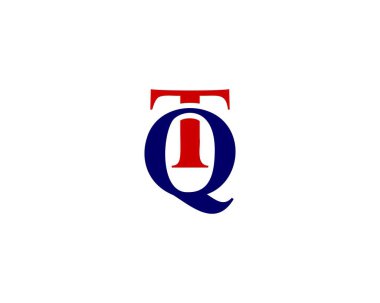 TQ QT harf logo tasarım vektör şablonu