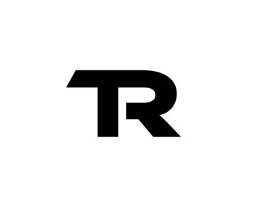 TR RT harf logo tasarım vektör şablonu