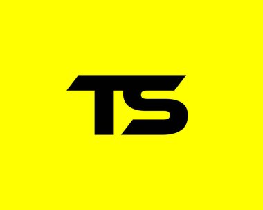 TS ST harfi logo tasarım vektör şablonu
