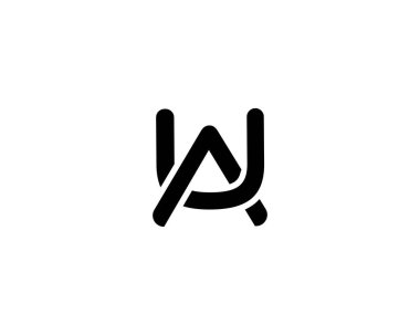 UA AU harf logo tasarım vektör şablonu