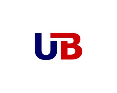 UB BU harf logo tasarım vektör şablonu