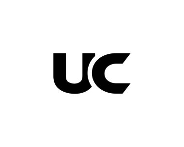 UC CU harf logo tasarım vektör şablonu
