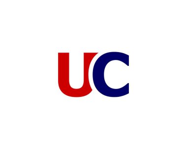 UC CU harf logo tasarım vektör şablonu