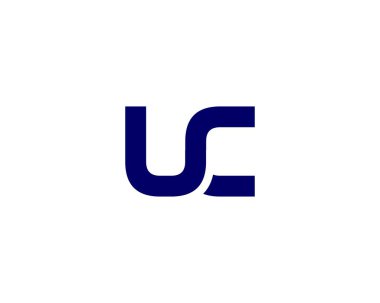 UC CU harf logo tasarım vektör şablonu