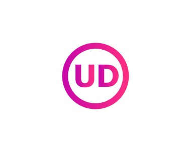 UD DU harf logo tasarım vektör şablonu