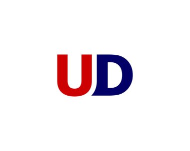 UD DU harf logo tasarım vektör şablonu