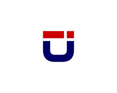 UI IU harf logo tasarım vektör şablonu