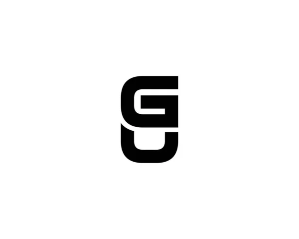 Gu字母标志设计向量模板 — 图库矢量图片