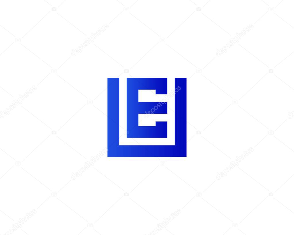 UE EU letter logo design vector template