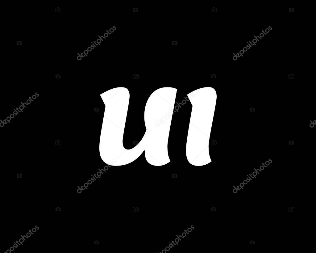 UI IU letter logo design vector template