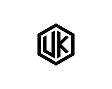 UK KU harf logo dizayn vektör şablonu