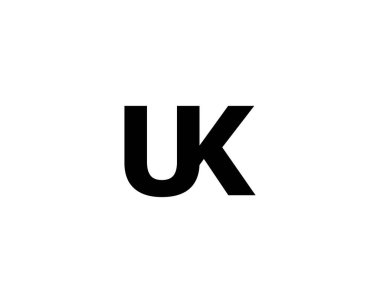 UK KU harf logo dizayn vektör şablonu