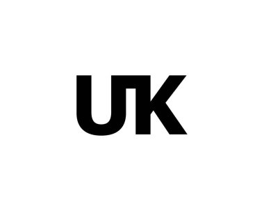 UK KU harf logo dizayn vektör şablonu
