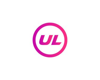 UL LU harf logo tasarım vektör şablonu