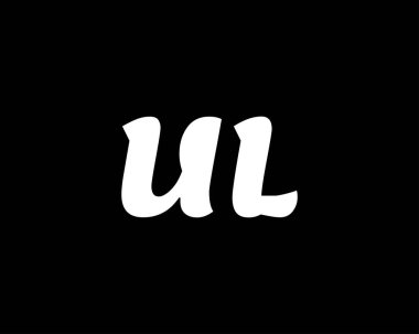 UL LU harf logo tasarım vektör şablonu