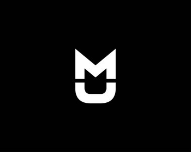 UM MU harf logo tasarım vektör şablonu