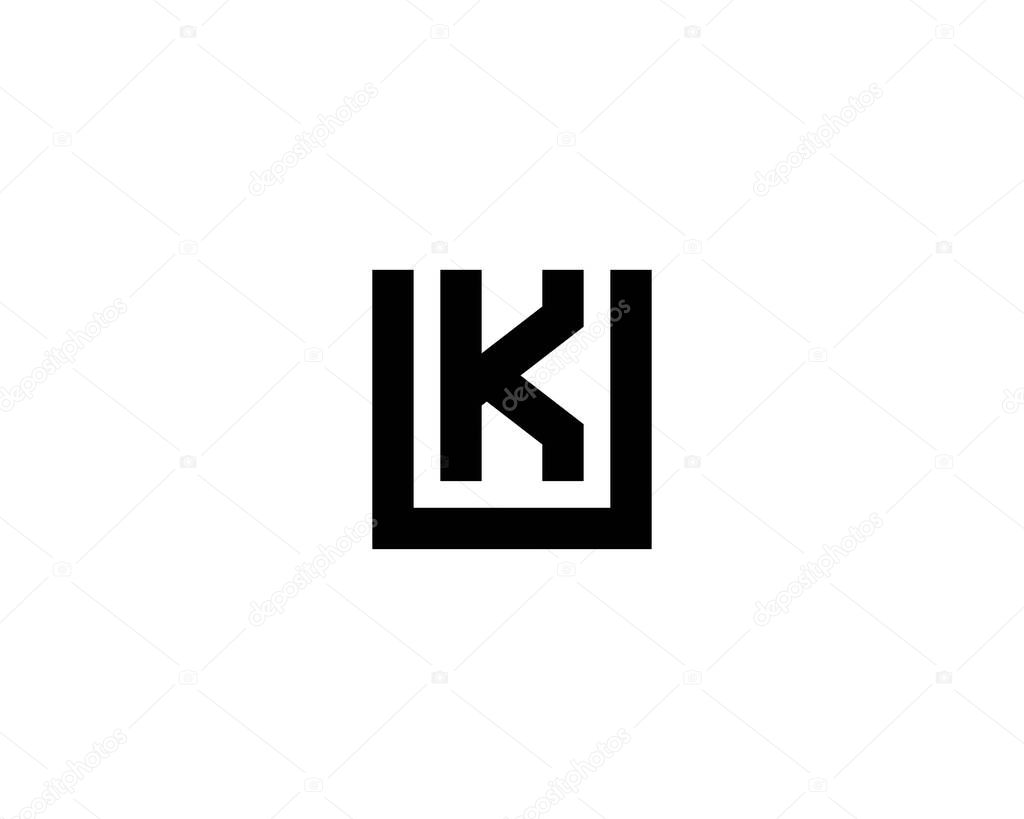UK KU letter logo deign vector template
