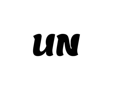 BM NU harfi logo tasarım şablonu