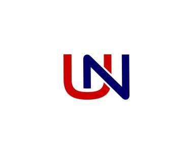 BM NU harfi logo tasarım şablonu